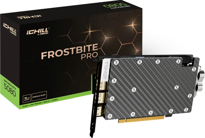 INNO3D GeForce RTX 5080 iCHILL Frostbite Pro, 16GB GDDR7, HDMI, 3x DP