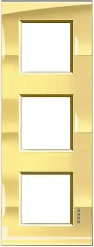 Bticino Livinglight Abdeckrahmen 3-fach, eisgold