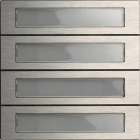 Gira System 106 Ruftastenmodul 4 Teilnehmer, stainless steel V4A