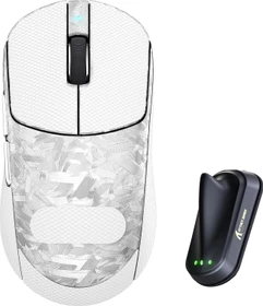 Attack Shark RS3 ULTRA Carbon Fiber 8KHz Wireless, Forged Silver, inkl. Grip Tape, USB/Bluetooth