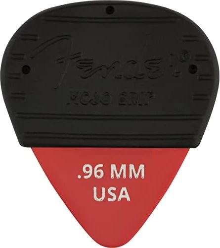 Fender Mojo Grip Dura-Tone Delrin Picks Fiesta Red 0.96mm, 3-Pack
