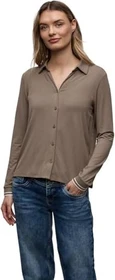 Street One Shirt mit College-Details Hemd langarm silk brown (Damen)
