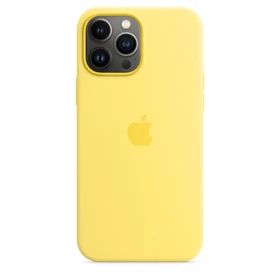 Apple Silikon Case mit MagSafe für iPhone 13 Pro Max Zitronenschale