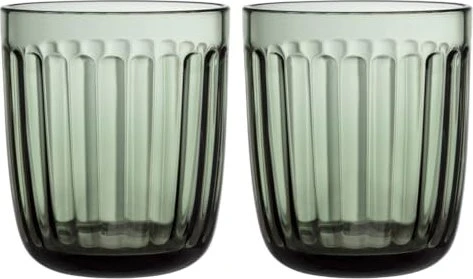 Iittala Raami Trinkglas 260ml tannengrün, 2 Stück