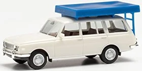 Herpa Wartburg 353 '66 Tourist mit Dachzelt im Fahrzustand weiß