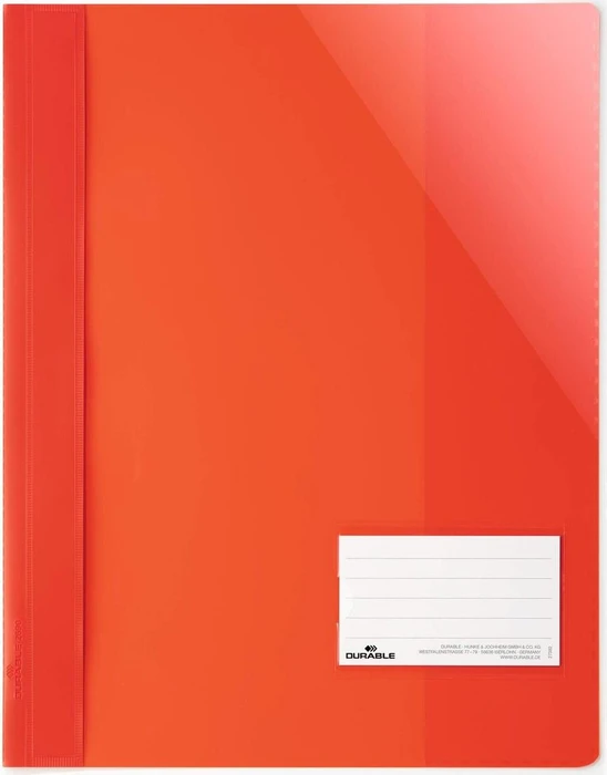 Durable Sichthefter opak, A4+, intensiv rot/transparent