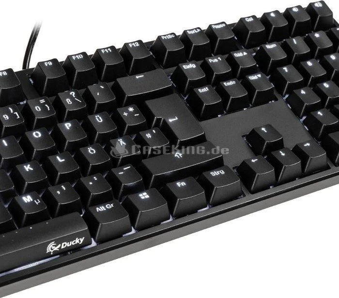 Ducky One schwarz, LEDs weiß, MX BROWN, USB, DE
