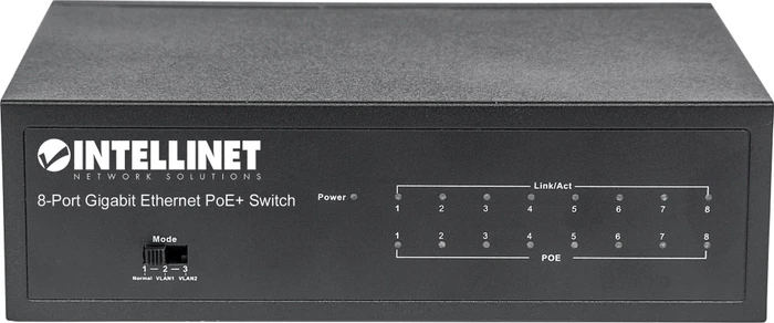 Intellinet Desktop Gigabit Switch, 8x RJ-45, 60W PoE+