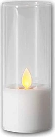 Star Trading M-Twinkle Stumpenkerze 12.5cm weiß LED 1x warmweiß, 1 Stück