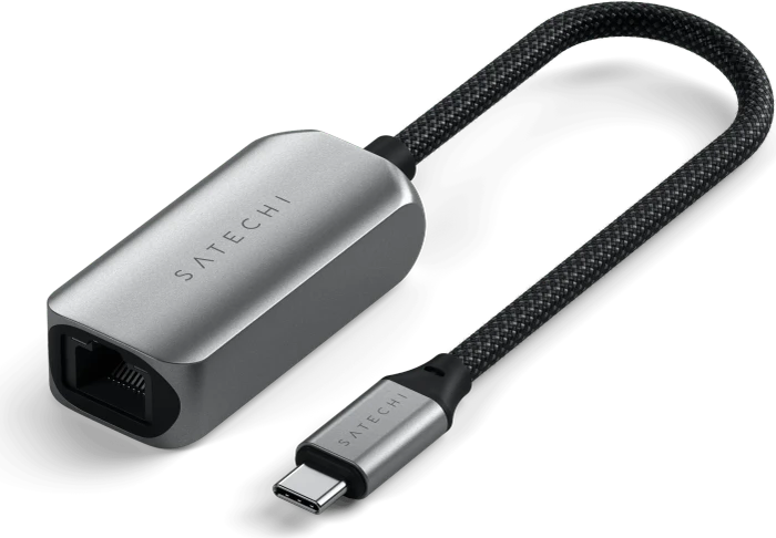 Satechi USB-C 2.5 Gigabit Ethernet Adapter, Space Gray, USB-C 3.0 [Stecker]