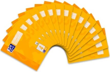Oxford Schulheft, A5, Lineatur 4, dunkelgelb, 16 Blatt, 15er-Pack