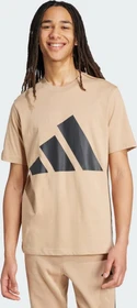adidas Essentials Big Logo T-Shirt kurzarm warm sandstone/black (Herren)
