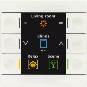 MDT Taster Smart 86 Gen2 mit Farbdisplay Reinweiß glänzend