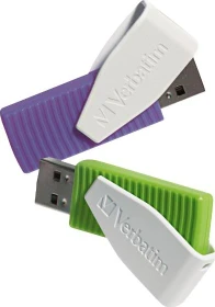 Verbatim Store 'n' Go Swivel 2x 16GB grün/violett, USB-A, USB 2.0