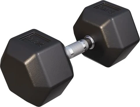 Gorilla Sports Hexagon Gummi Kurzhantel 22.5kg