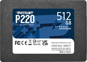 Patriot P220 512GB, 2.5" / SATA 6Gb/s