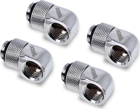 Alphacool Eiszapfen 90° L-Verbinder G1/4" AG auf G1/4" IG, verchromt, 4er-Pack