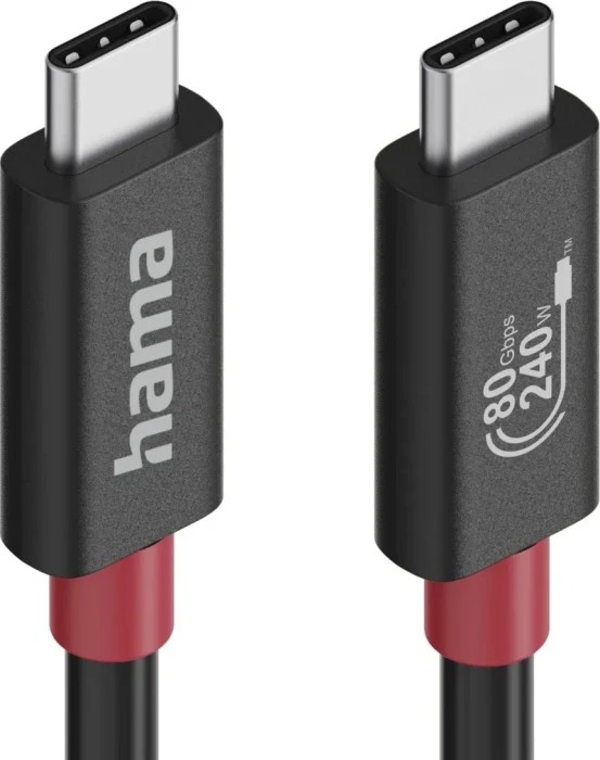 Hama USB-C-Kabel, E-Marker, USB4, 240W, 1m