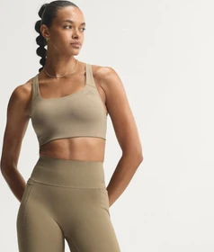 adidas Optime Workout Medium-Support Sport-BH khaki six (Damen)