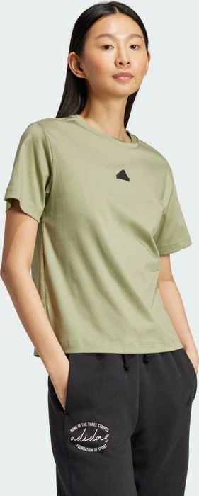 adidas Signature Graphic Print T-Shirt kurzarm tent green (Damen)