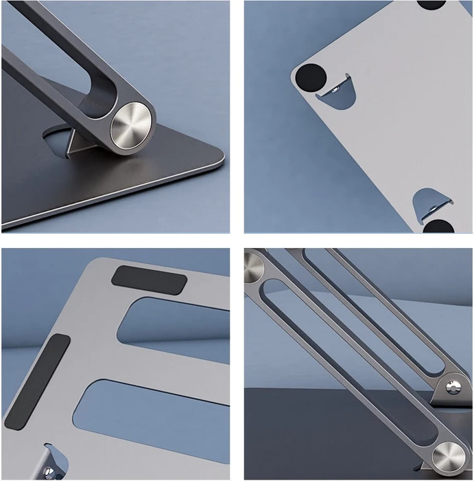 Mozos Notebook-Stand 11-17", silber, faltbar