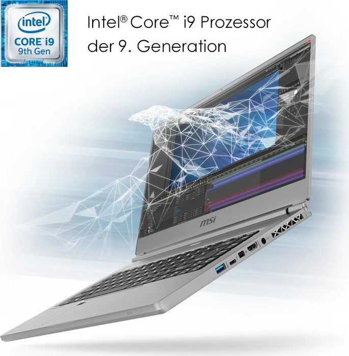 MSI P65 Creator 852-9SD, Space Grey, Core i7-9750H, 16GB RAM, 512GB SSD, GeForce GTX 1660 Ti Max-Q, DE