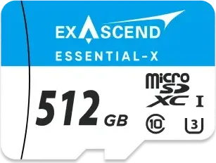 Exascend Essential-X R90/W40 512GB, UHS-I U3, Class 10