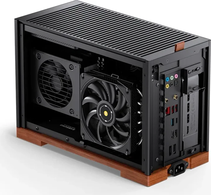 Jonsbo T9 Black, schwarz/braun, PCIe 5.0 Edition, Mini-ITX