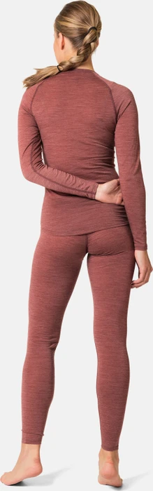 Odlo Natural Performance Wool 150 Base Layer Hose lang spiced apple melange/live wire (Damen)