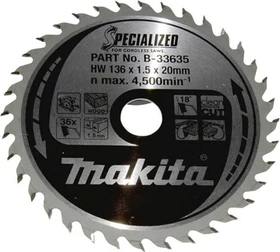 Makita Specialized Kreissägeblatt 36Z, 136x1.5x20mm, 1 Stück
