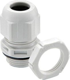 Wiska ESKV-SET 16 LG Kabelverschraubung mit Gegenmutter, Kunststoff, M16, RAL 7035
