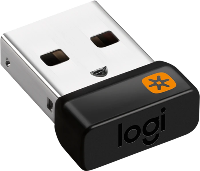 Logitech Unifying Receiver, Funk-Empfänger, schwarz/orange