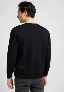 Lee Regular Patch Crew Sweatshirt schwarz
