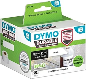 Dymo Hochleistungsetiketten LabelWriter, 19x64mm, weiß, 2er-Pack (900 Etiketten)