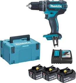Makita DHP482RF3J Akku-Schlagbohrschrauber inkl. MAKPAC + 3 Akkus 3.0Ah