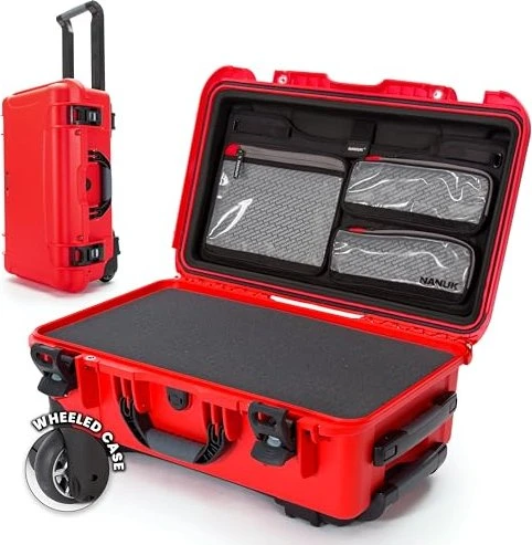 Nanuk 935 Schutzkoffer Schaumstoff und Organizer rot