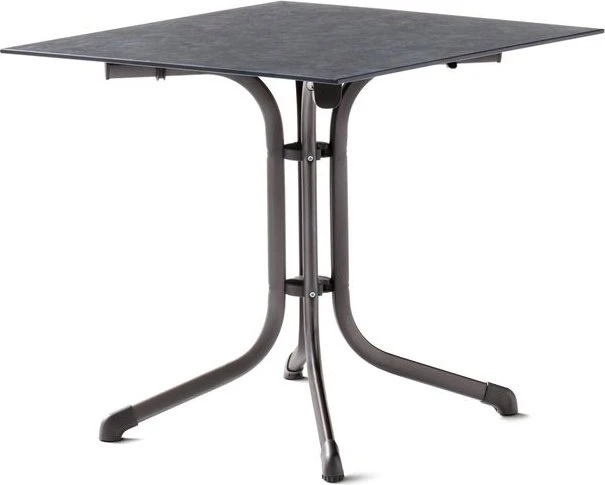 Sieger Boulevard Polytec Klapptisch 80x80cm eisengrau/schieferdekor anthrazit