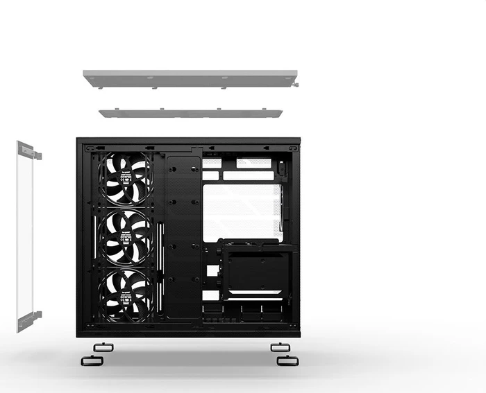 be quiet! Light Base 900 FX Black, schwarz, Glasfenster
