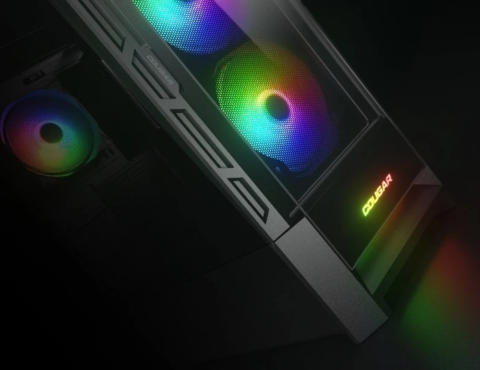 Cougar Duoface RGB, schwarz, Glasfenster