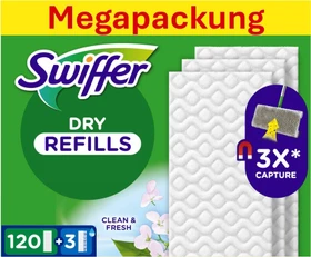 Swiffer Dry Bodentücher Clean & Fresh Nachfüllpack, 123 Stück