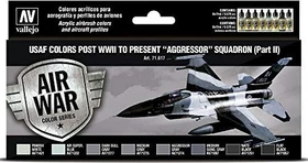 Vallejo Model Air Air War Color Series USAF Colors Post WWII to Present Aggressor Squadron Part 2 Farbset, 8-tlg.