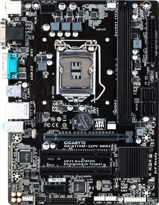 GIGABYTE GA-H110M-S2PV DDR3 (Intel 1151)