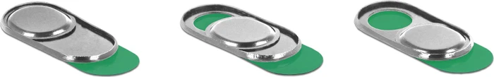 DeLOCK Webcam-Abdeckung, für Notebook, Tablet und Smartphone, 3 Stück, silber