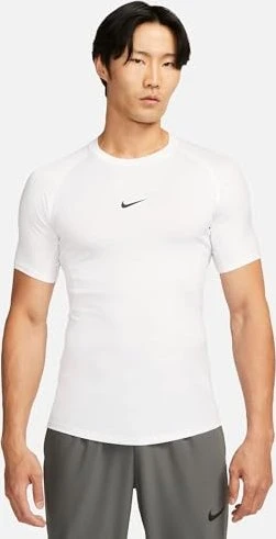 Nike Pro Funktionsshirt kurzarm weiß/schwarz (Herren)