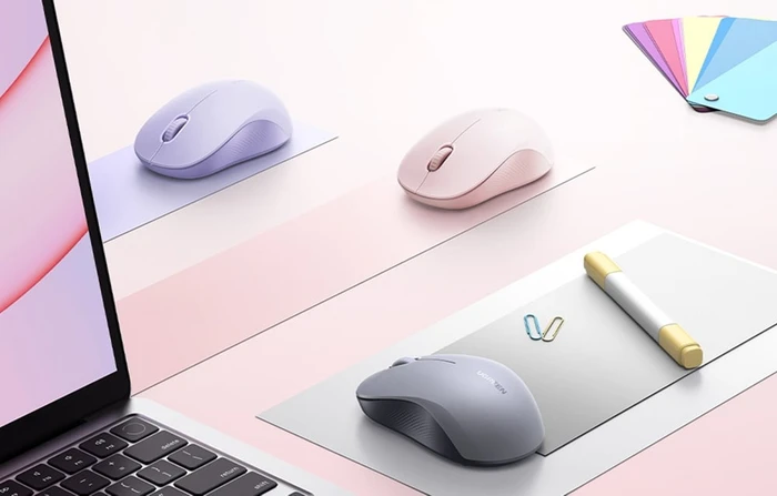 Ugreen M331 Wireless Multi-Mode Mouse, rosa, USB/Bluetooth