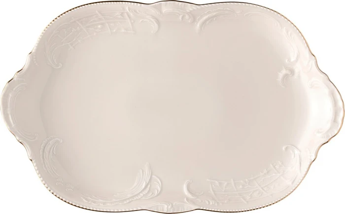 Rosenthal Sanssouci Elfenbein Gold Platte 39x24.5cm