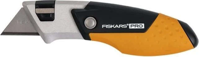 Fiskars Pro kompaktes Klappmesser, schwarz/orange (1062939)