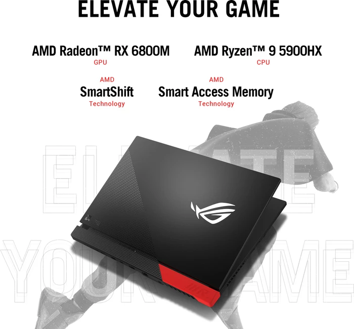 ASUS ROG Strix G15 Advantage Edition G513QY-HF004W, Original Black, Ryzen 9 5900HX, 16GB RAM, 1TB SSD, Radeon RX 6800M, DE