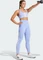 adidas Optime 3-Streifen Full-Length Hose lang blue spark (Damen) Vorschaubild