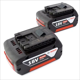 Bosch Professional GBA Werkzeug-Akku 18V, 5.0Ah, Li-Ionen, 2 Akkus [10.0Ah] [180Wh]